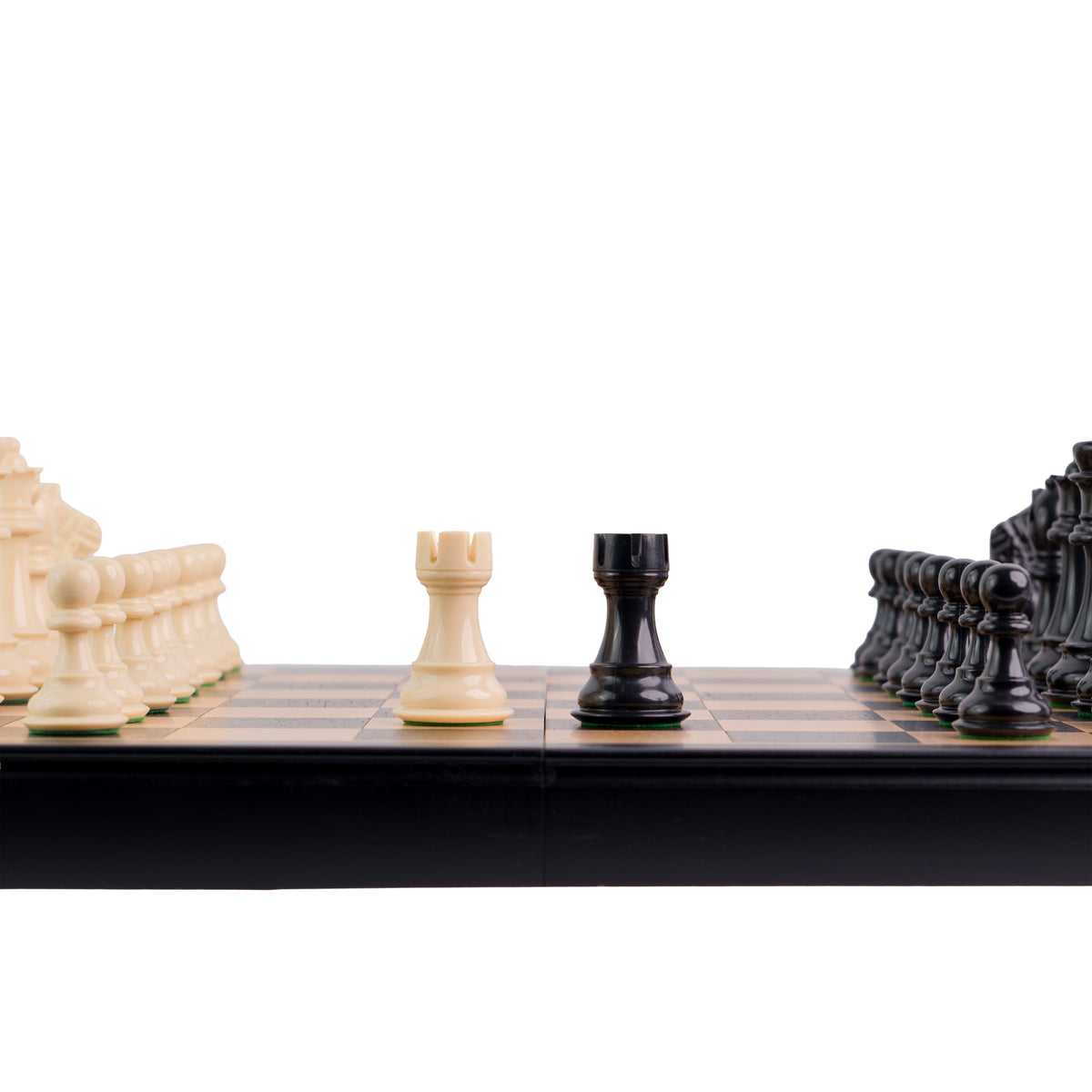 Ajedrez de Madera Modelo Tal - Plegable Sin Coordenadas con piezas de polímero y almacenamiento interior
