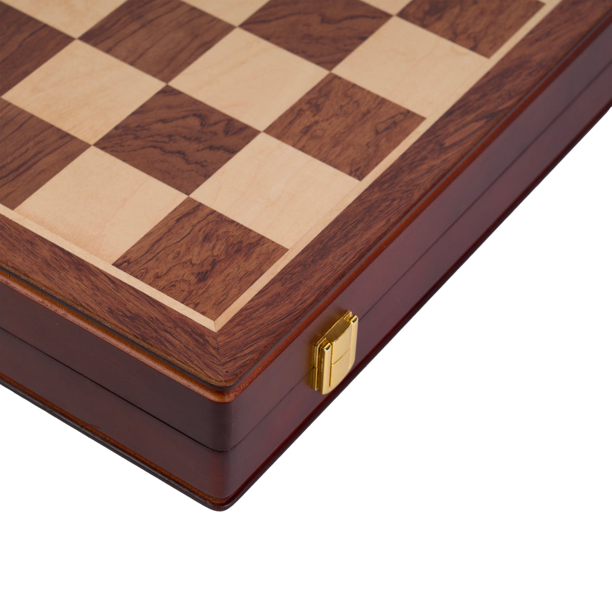 Ajedrez de Madera Modelo Madrid - Plegable Sin Coordenadas con piezas templario y almacenamiento interior