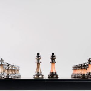 Ajedrez de Madera Modelo Paris - Plegable Sin Coordenadas con piezas templario y almacenamiento interior