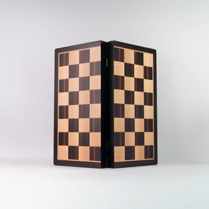 Ajedrez de Madera Modelo Paris - Plegable Sin Coordenadas con piezas templario y almacenamiento interior