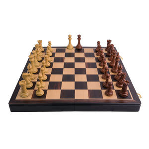 Ajedrez Grande de Madera Elegante - Plegable Sin Coordenadas