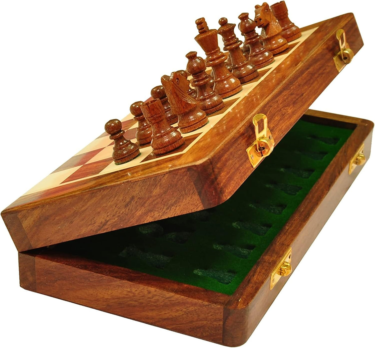 Ajedrez Magnético Grande de Madera Plegable Sin Coordenadas