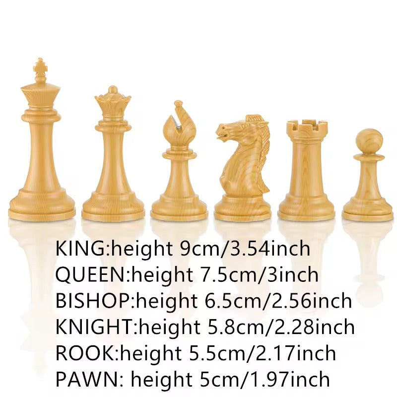 Ajedrez Grande de Madera Elegante - Plegable Sin Coordenadas