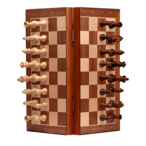 Tablero De Ajedrez Madera 33x33cm Magnético