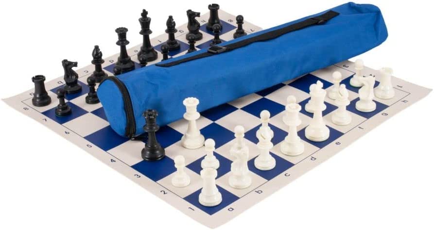 Tablero de Ajedrez Profesional de Vinilo Doble Peso (8180181139738)