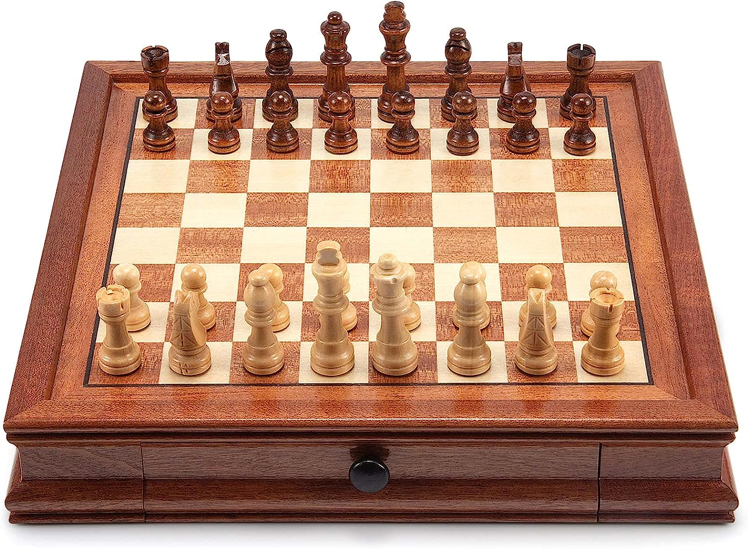 Ajedrez de Madera Magnético  con Dos Cajones de Almacenamiento (8418054013210)