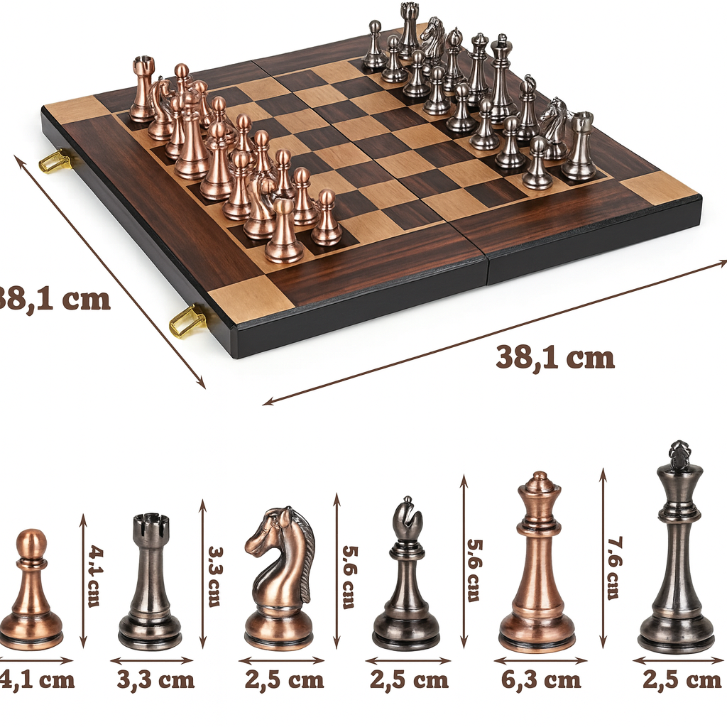 Tablero de Madera Plegable con Piezas Metálicas con Almacenamiento