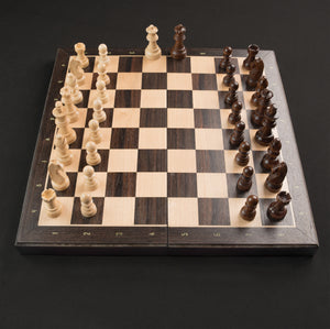Tablero De Ajedrez Madera 33x33cm Magnético