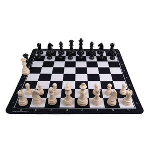 Tablero de ajedrez de goma con set de piezas ABS peso normal