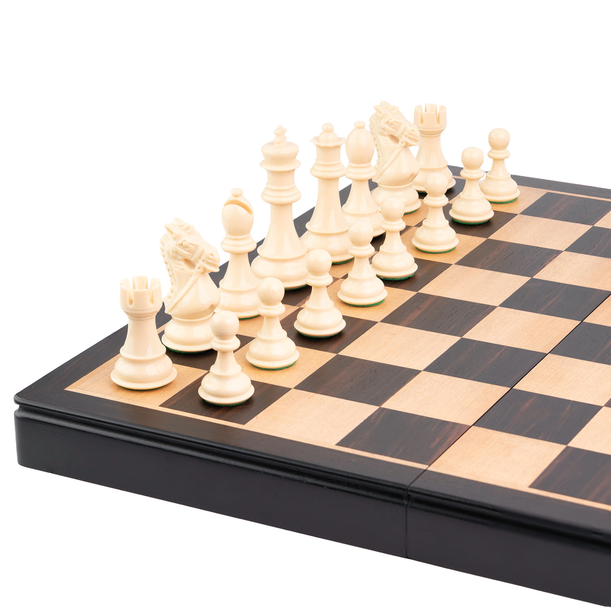 Ajedrez de Madera Modelo Tal - Plegable Sin Coordenadas con piezas  de polímero y almacenamiento interior