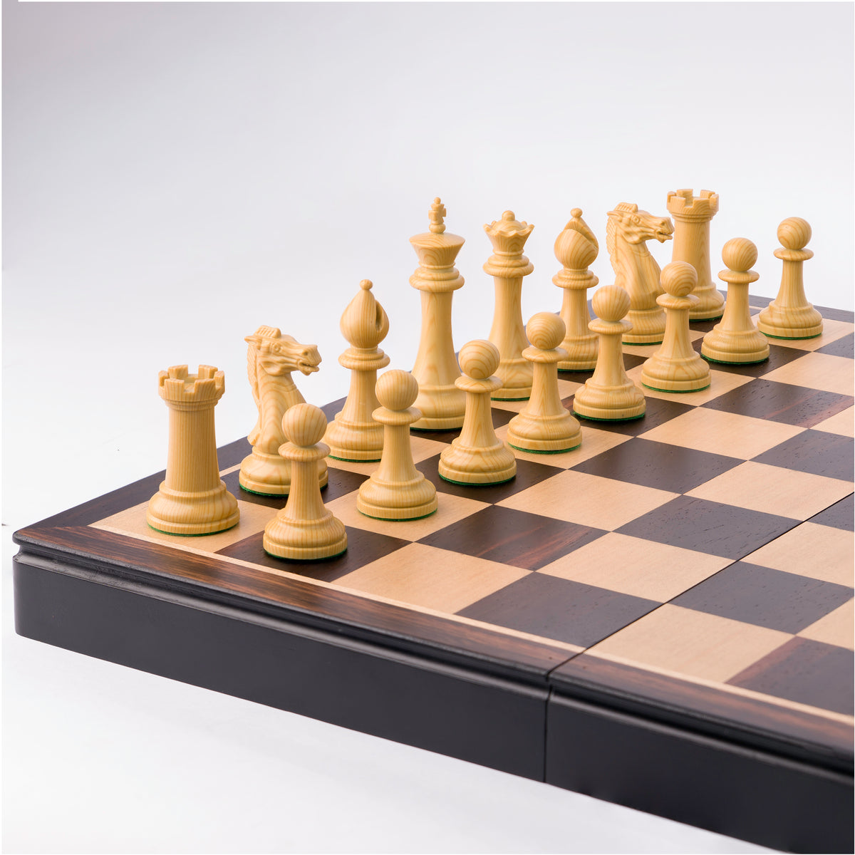Ajedrez Grande de Madera Elegante - Plegable Sin Coordenadas
