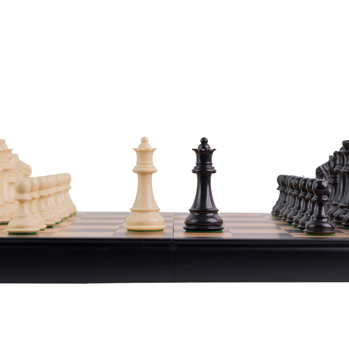 Ajedrez de Madera Modelo Tal - Plegable Sin Coordenadas con piezas  de polímero y almacenamiento interior