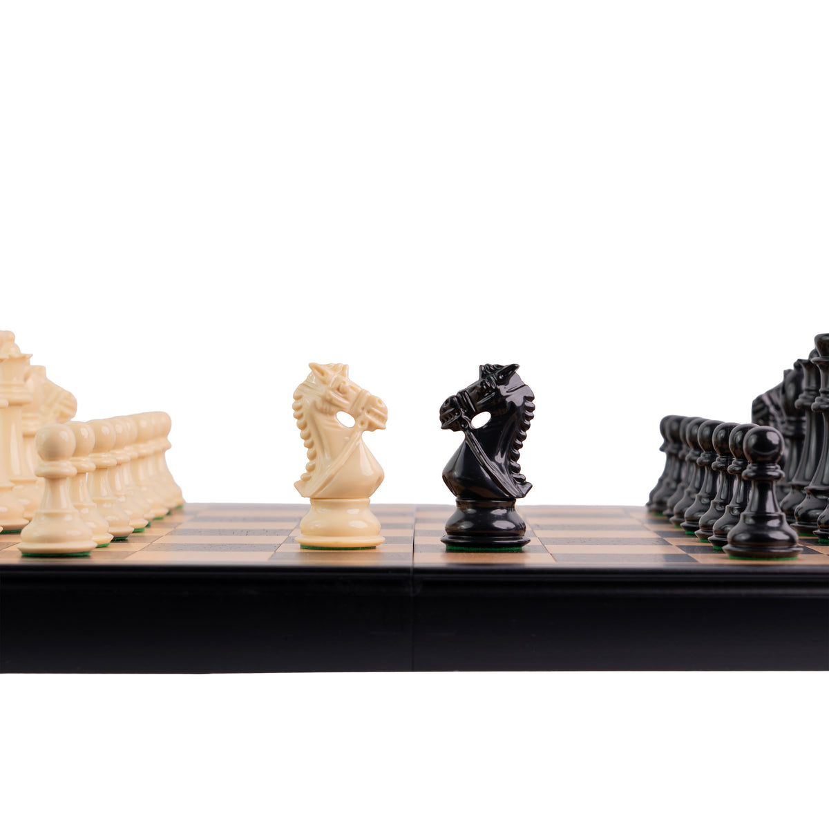 Ajedrez de Madera Modelo Tal - Plegable Sin Coordenadas con piezas  de polímero y almacenamiento interior