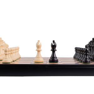 Ajedrez de Madera Modelo Tal - Plegable Sin Coordenadas con piezas  de polímero y almacenamiento interior