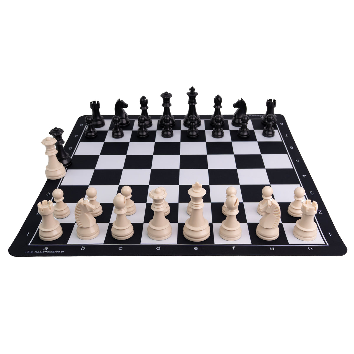 Tablero de ajedrez de goma con set de piezas ABS