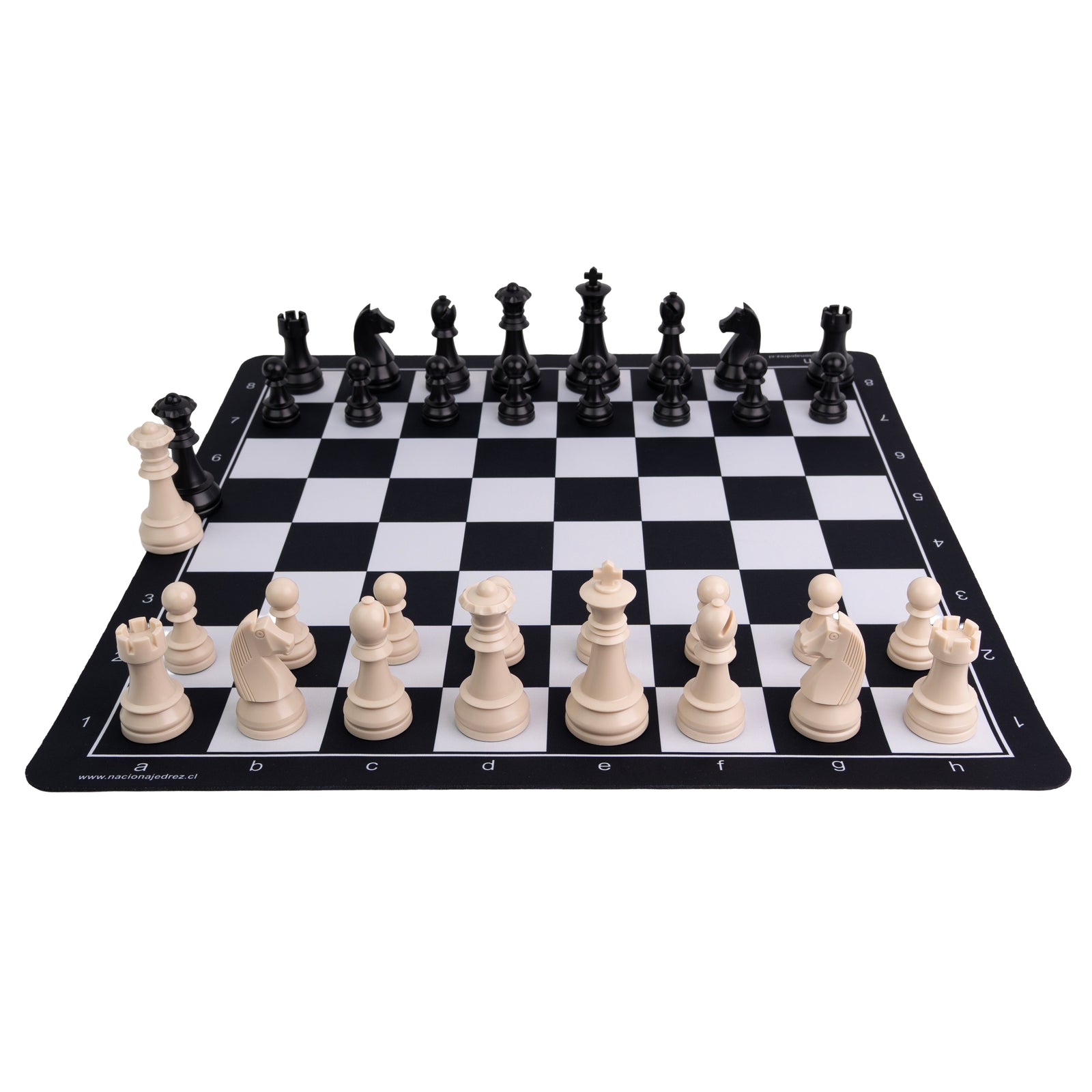 Tablero de ajedrez de goma con set de piezas ABS (8124899033370)