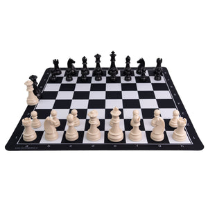 Tablero de ajedrez de goma con set de piezas ABS