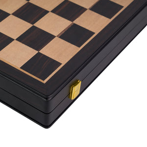 Ajedrez de Madera Modelo Tal - Plegable Sin Coordenadas con piezas  de polímero y almacenamiento interior
