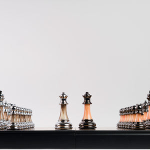 Ajedrez de Madera Modelo Paris - Plegable Sin Coordenadas con piezas templario y almacenamiento interior