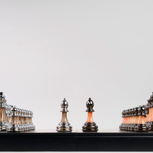 Ajedrez de Madera Modelo Paris - Plegable Sin Coordenadas con piezas templario y almacenamiento interior