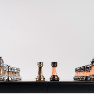 Ajedrez de Madera Modelo Paris - Plegable Sin Coordenadas con piezas templario y almacenamiento interior