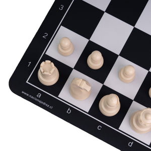 Tablero de ajedrez de goma con set de piezas ABS