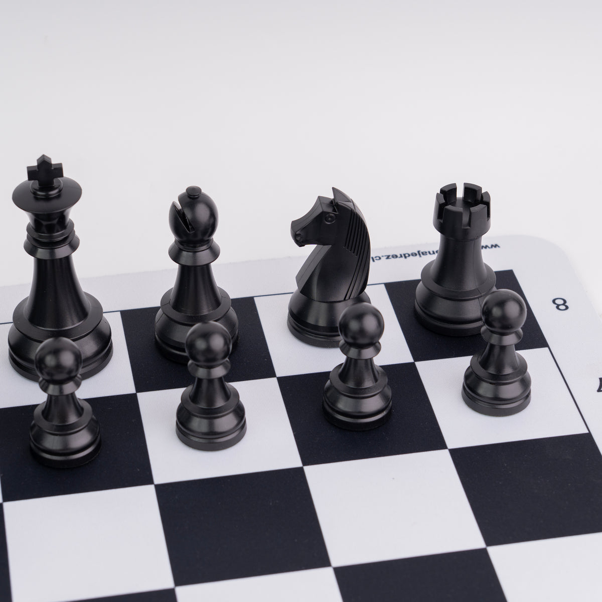 Tablero de ajedrez de goma con set de piezas ABS