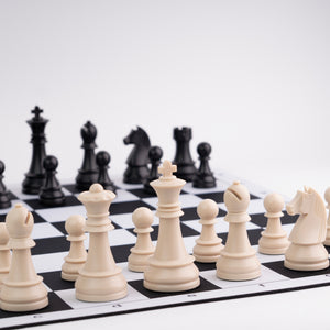 Tablero de ajedrez de goma con set de piezas ABS peso normal