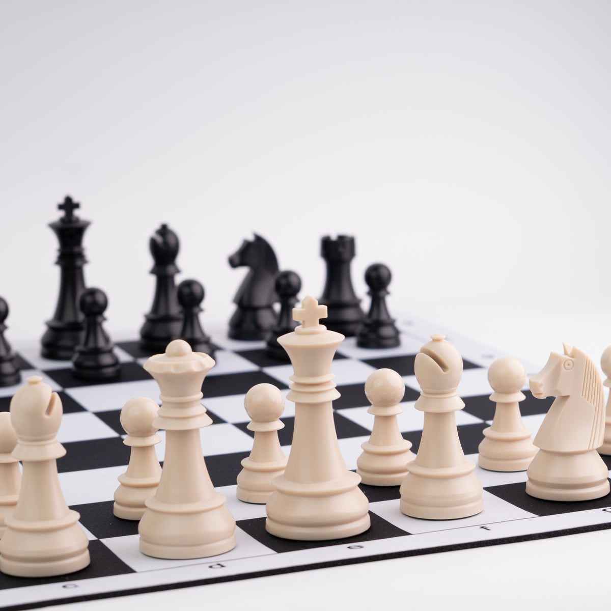Tablero de ajedrez de goma con set de piezas ABS