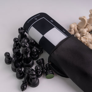 Tablero de ajedrez de goma con set de piezas ABS peso normal