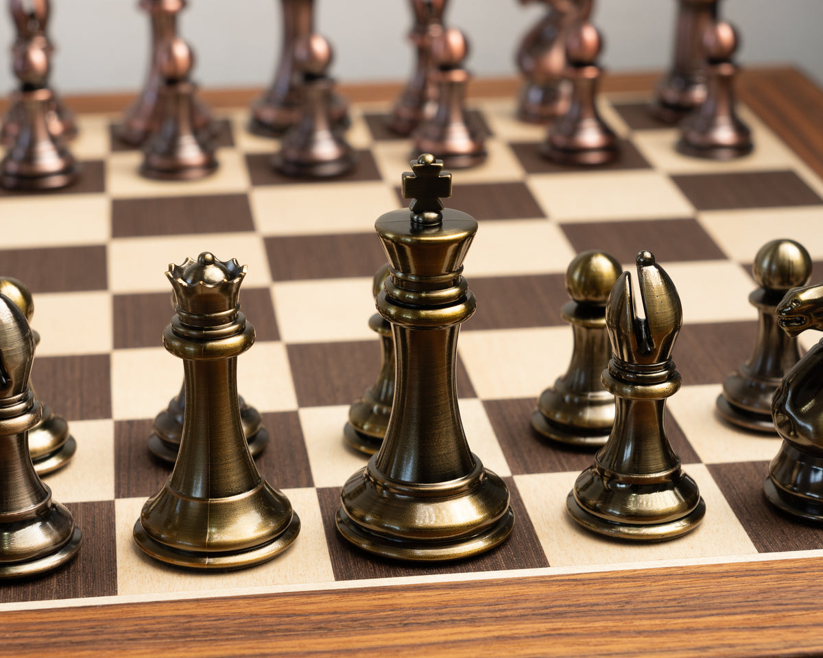 Piezas de Ajedrez de Metalizadas Cian y Bronce (8867928506650)