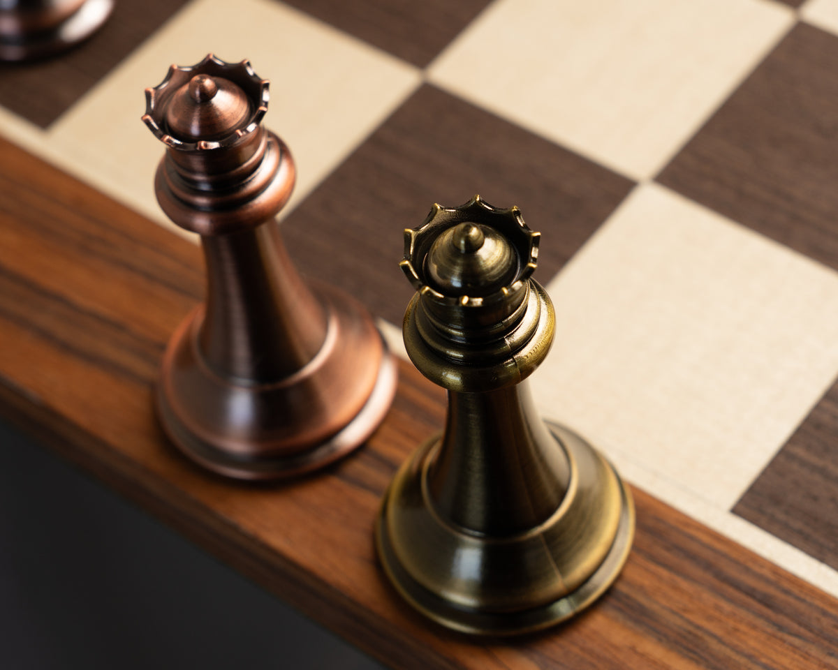 Piezas de Ajedrez de Metalizadas Cian y Bronce (8867928506650)