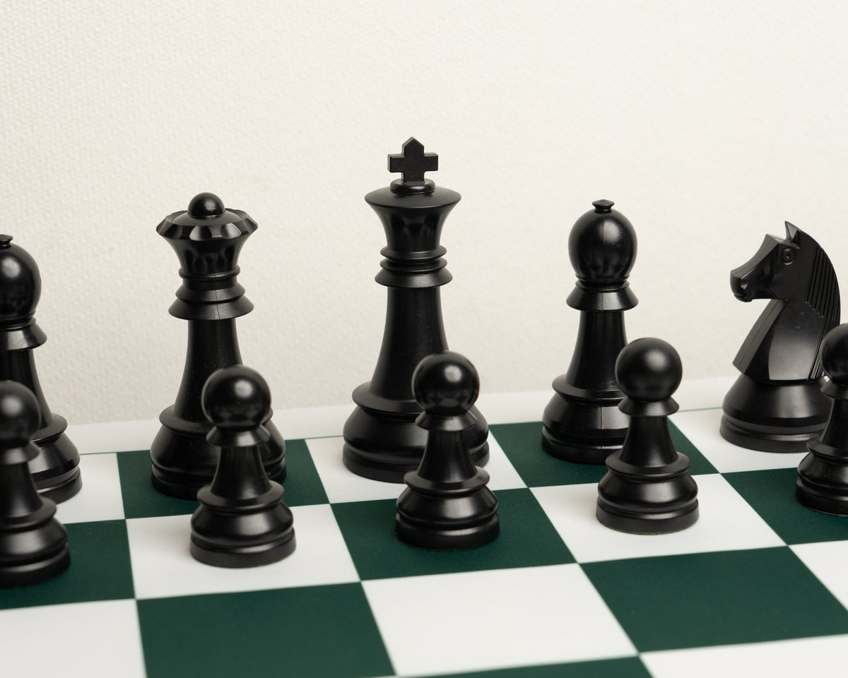 Tablero de ajedrez de goma con set de piezas ABS (8124899033370)