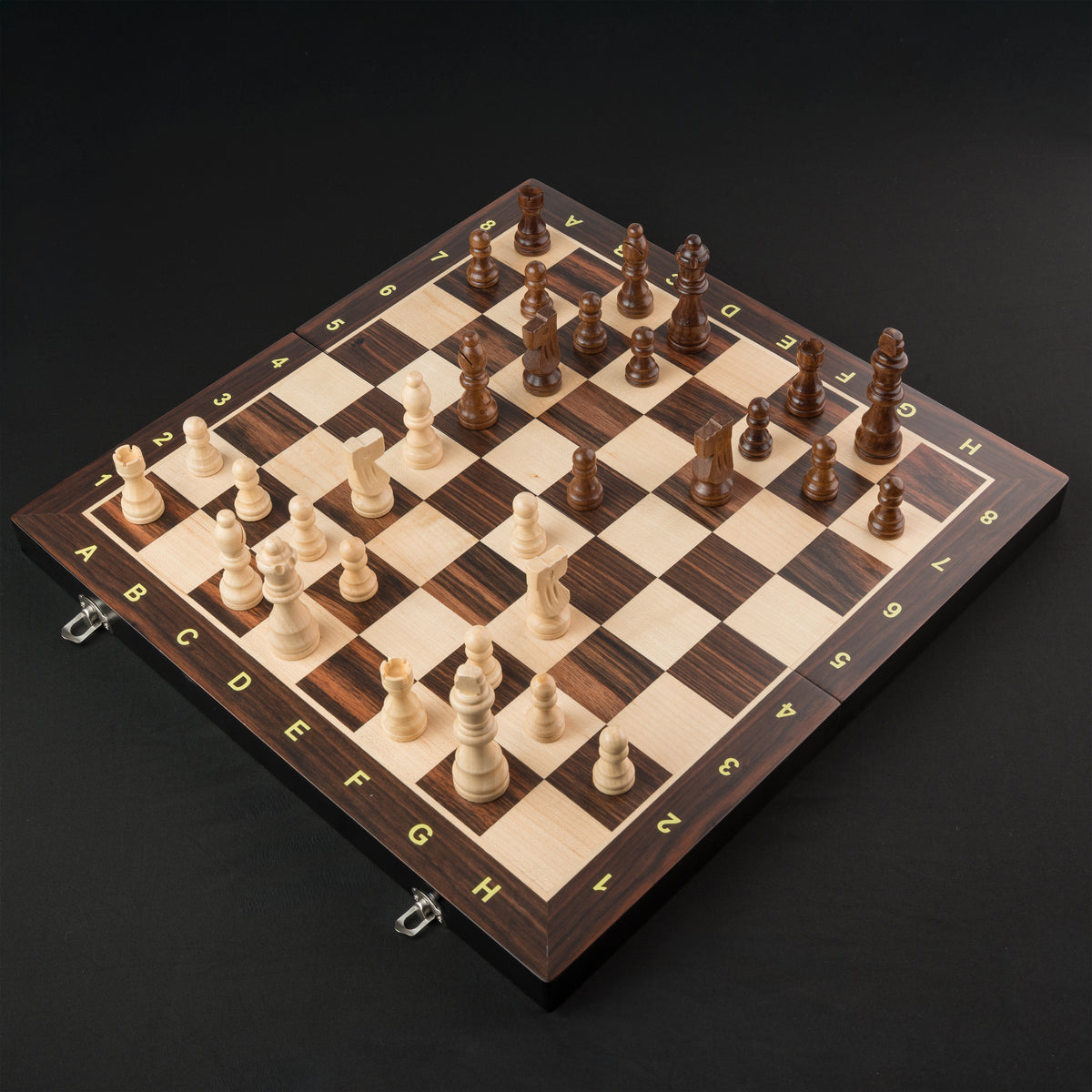 Tablero De Ajedrez Madera Plegable Y Magnético Premium
