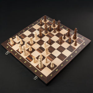 Tablero De Ajedrez Madera Plegable Y Magnético Premium