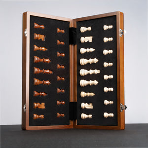 Tablero De Ajedrez Madera Plegable Y Magnético Premium