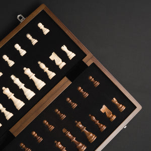 Tablero De Ajedrez Madera Plegable Y Magnético Premium