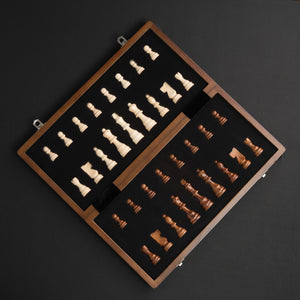 Tablero De Ajedrez Madera Plegable Y Magnético Premium