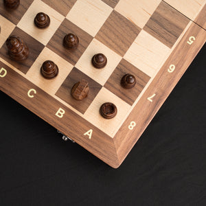 Tablero De Ajedrez Madera Plegable Y Magnético Premium