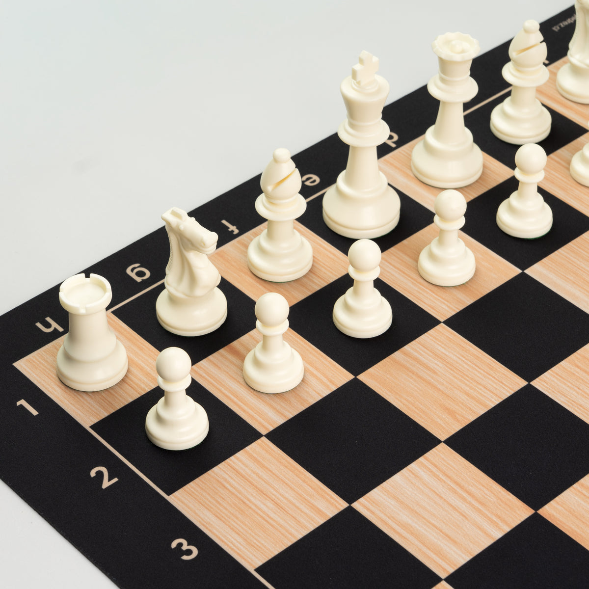 Tablero de ajedrez de goma con set de piezas Staunton doble peso