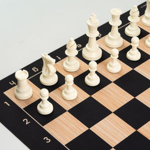 Tablero de ajedrez de goma con set de piezas Staunton doble peso