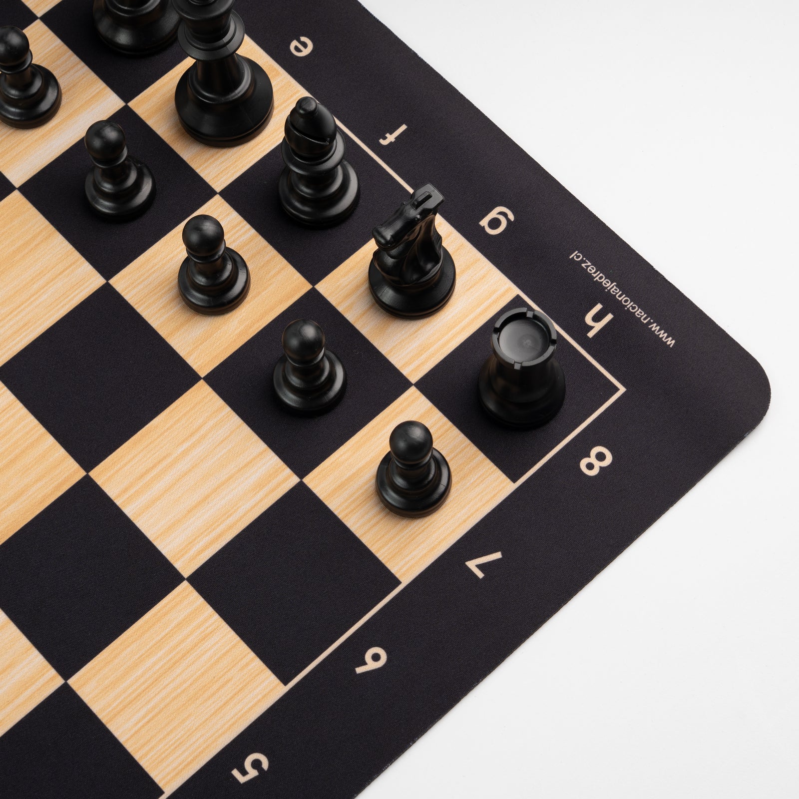 Tablero de ajedrez de goma con set de piezas Staunton doble peso
