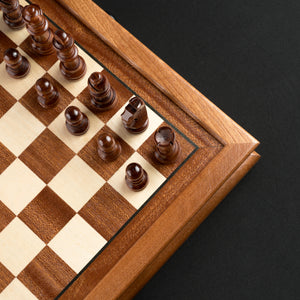Ajedrez de Madera Magnético con Dos Cajones de Almacenamiento 32x32CM