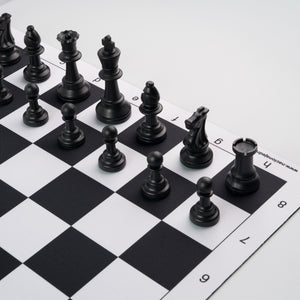 Tablero de ajedrez de goma con set de piezas Staunton doble peso