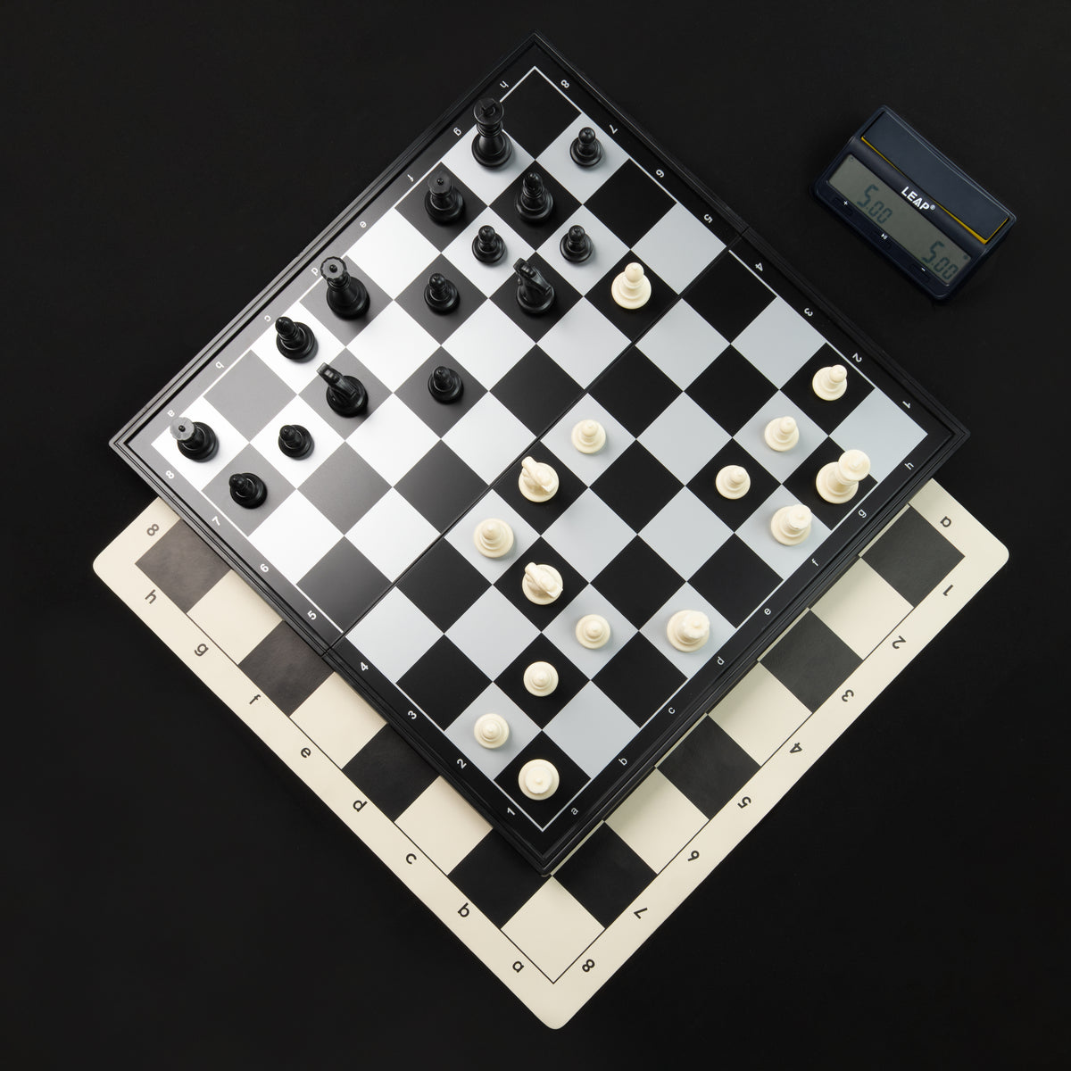 Tablero De Ajedrez Magnético 47x47cm Blanco y Negro