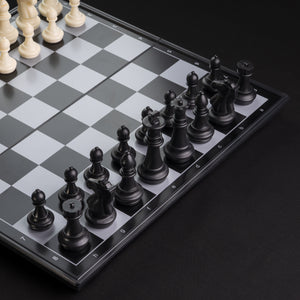 Tablero De Ajedrez Magnético 36x36cm Blanco y Negro