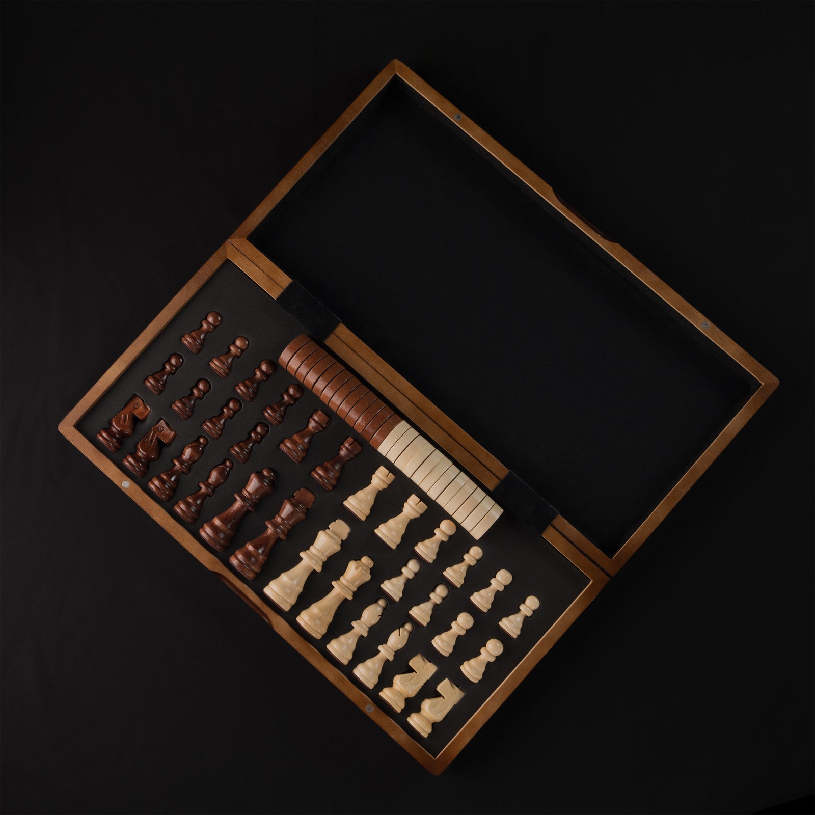 Ajedrez de Madera Magnético con set de damas Nación Ajedrez