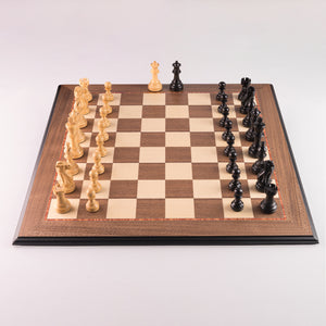 Ajedrez de Madera Ferrer Set Moldura Negra con piezas negras Deluxe