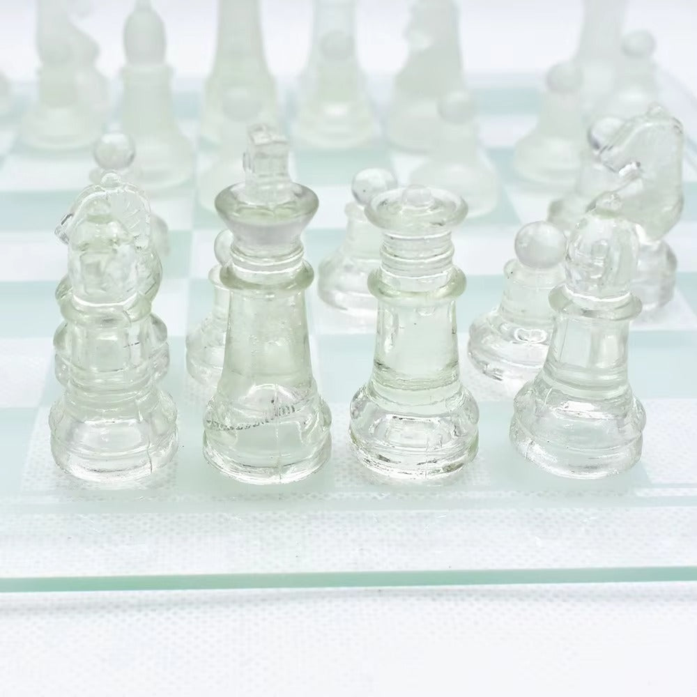 Ajedrez de vidrio transparente 35x35cm