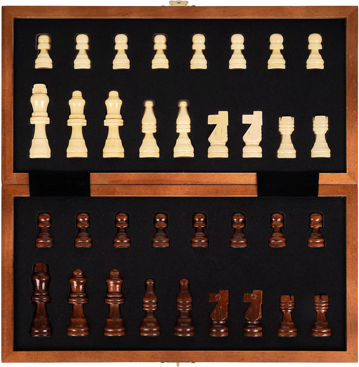 Tablero De Ajedrez Madera Plegable Y Magnético Premium 40x40